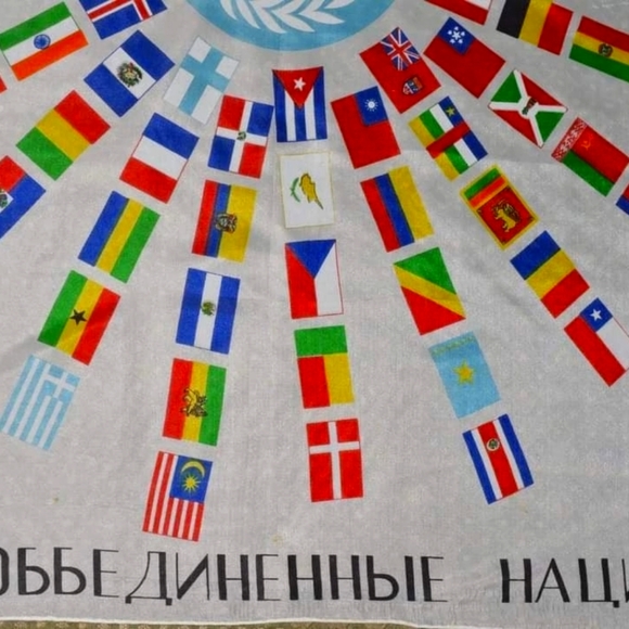 Vintage Scarf United Nations 1960s - Picture 2 of 15